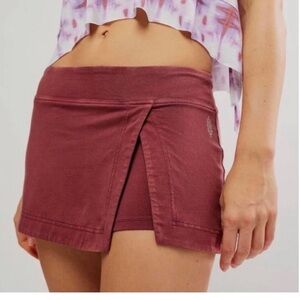 NWT Free People Movement|| Hot Shot Mini Skort in Clove Khaki Size Large